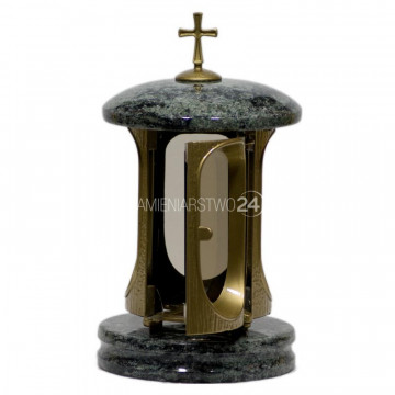 Lampion nagrobkowy Olive Green Złoto
