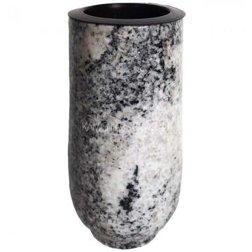 Kamienny wazon na cmentarz wymiary wysokość 26 cm i średnica 11 cm