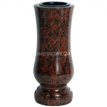 Wazon granitowy na cmentarz z granitu VANGA, wersja mini wysokość 20 cm średnica 10 cm