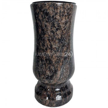 Granitowy wazon na cmentarz z granitu HIMALAYA - wersja mini wysokość 20 cm średnica 10 cm