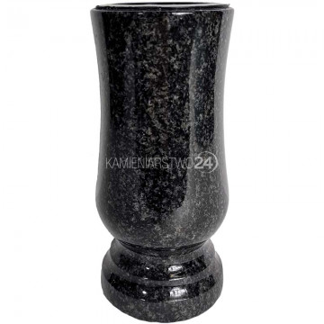 Granitowy wazon na cmentarz z granitu IMPALA - wersja mini wysokość 20 cm średnica 10 cm