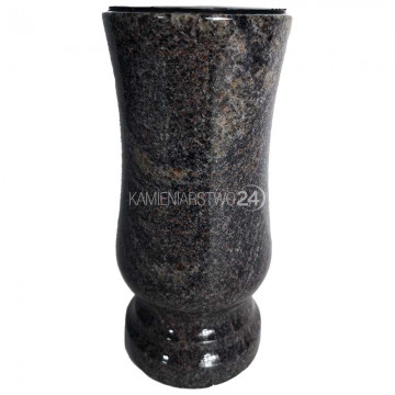 Wazon cmentarny z granitu PARADISO - wersja mini wysokość 20 cm średnica 10 cm