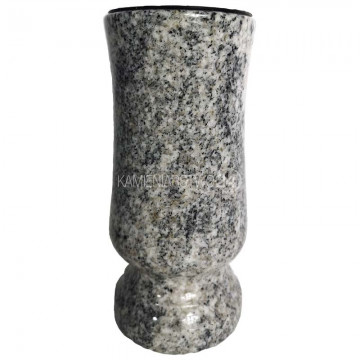 Wazon granitowy na cmentarz VISCOUNT WHITE mini Tulipan - wersja mini wysokość 20 cm średnica 10 cm